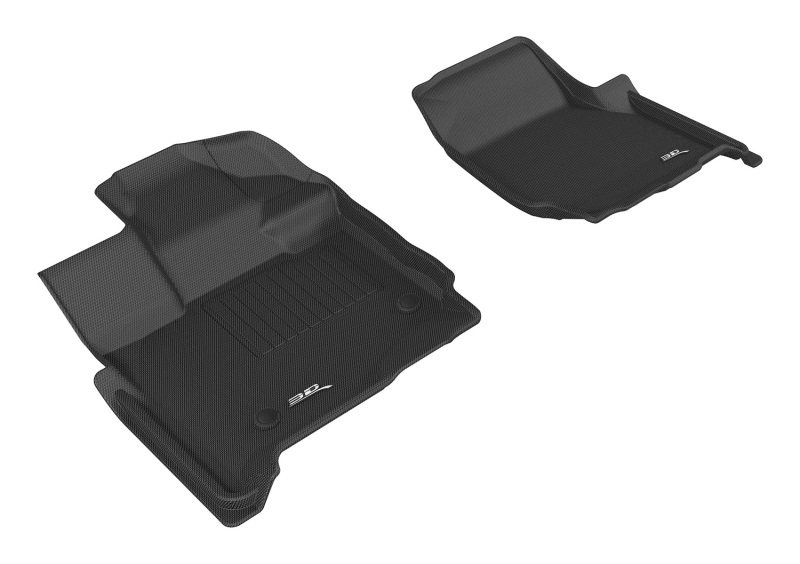 Ford F-150 Supercab Floor Mats - Front - 3D MAXpider - Kagu Series - Black - `15-`20 Ford F-150 Supercab Floor Mats - Front - 3D MAXpider - Kagu Series - Black - `15-`20